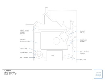 floor plan of proposed nursery layout